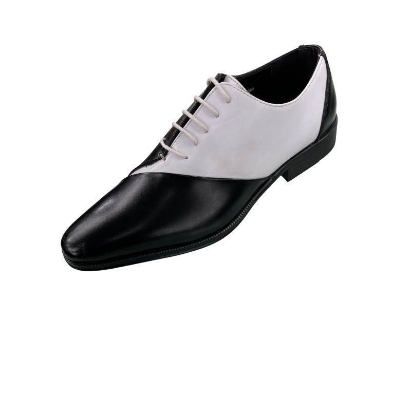 Antonio cerrelli black and white men's lace up dress shoes two tone