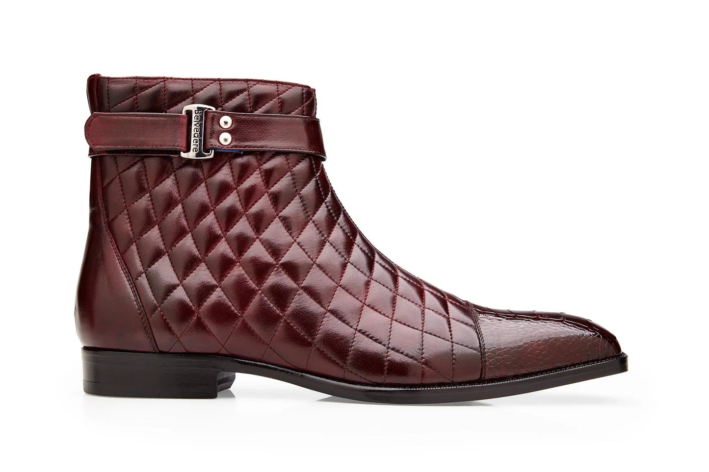 Belvedere Libero Dark Burgundy Men's Exotic Boots Style: R80