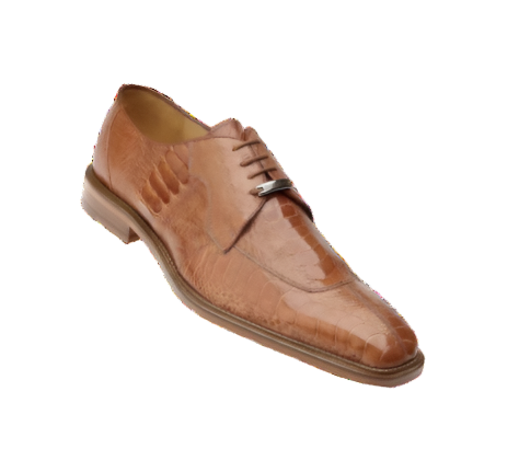 Belvedere Siena Cognac Men's Lace Up Oxford Shoes Genuine Ostrich - Design Menswear