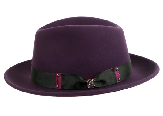 Blackberry Steven Land Men's Wool Fedora Felt Winter Hat-The Brooklyn