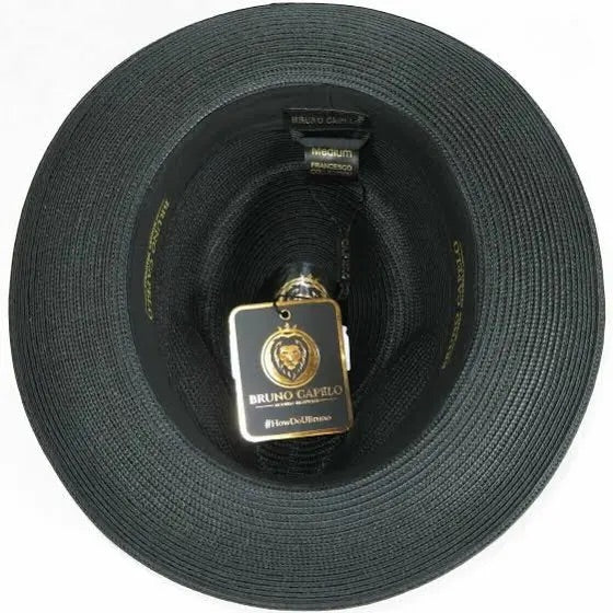 Bruno Capelo Black Men's Summer Straw Hat Casual Dress Style - Design Menswear