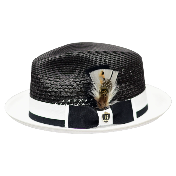 Bruno Capelo Black and White Men's Straw hat Fashion Design