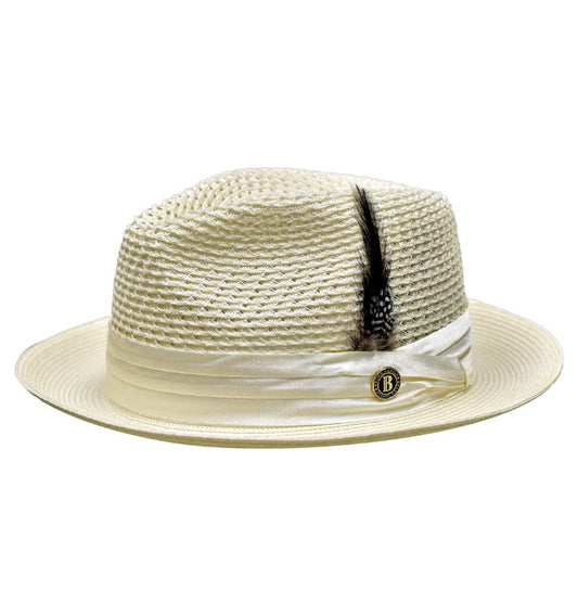 Cream Bruno Capelo Men's Summer Straw Hat