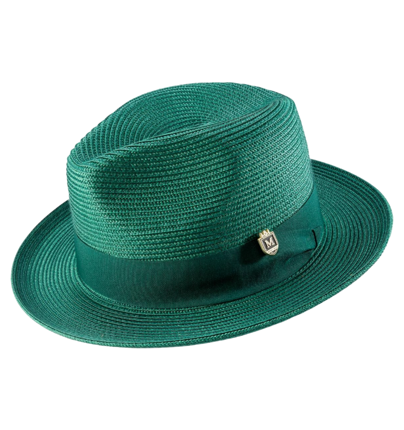 Hunter Green Bruno Capelo Men's Summer Straw Hats