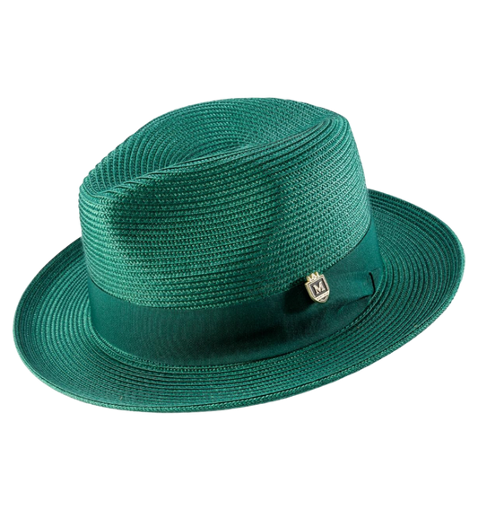 Hunter Green Bruno Capelo Men's Summer Straw Hats