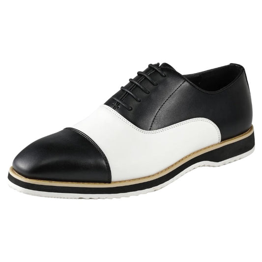 loafersnd white men's lace up dress shoes two tone (Copy)