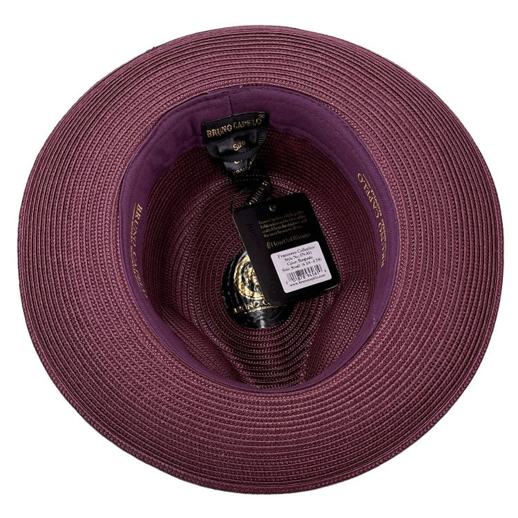 Bruno Capelo Men's Burgundy Straw Hat - Design Menswear